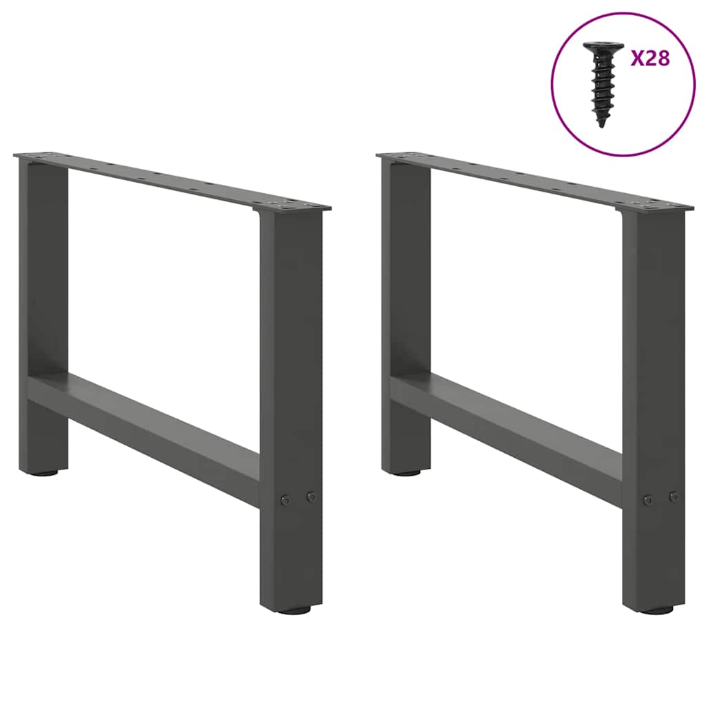 Kavos staliuko kojos, antracito spalvos, 2 vnt., 70x(42 - 43) cm, plienas - Namų Idėja