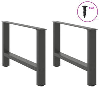 Kavos staliuko kojos, antracito spalvos, 2 vnt., 70x(42 - 43) cm, plienas - Namų Idėja