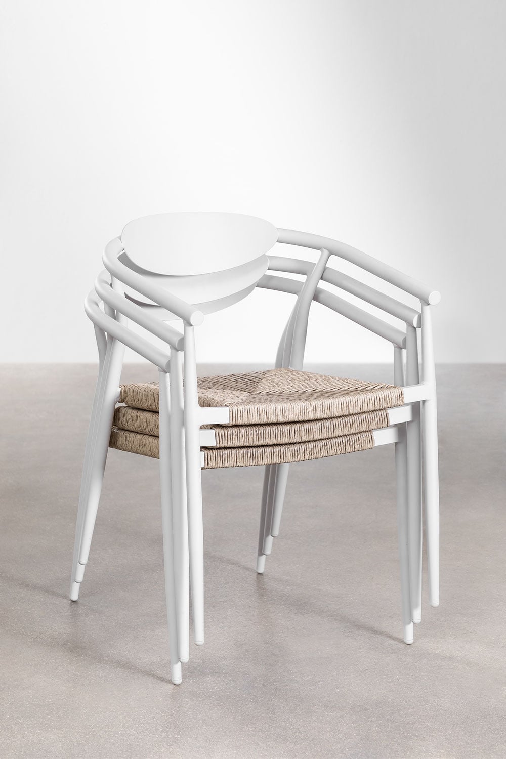 Outdoor armchair FORTIO, white