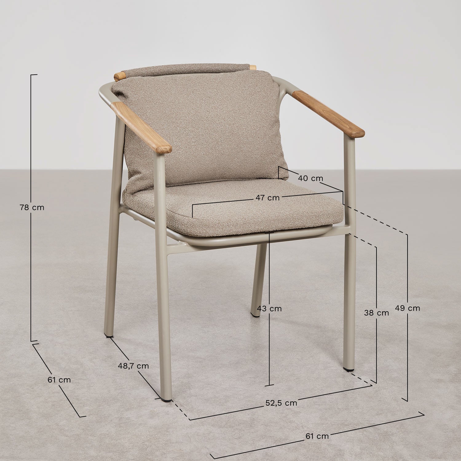 Chair KOMPAKTO with armrests