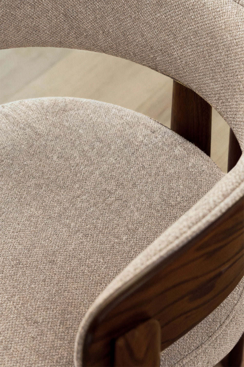Chair OLENA, bouclé cream sand color
