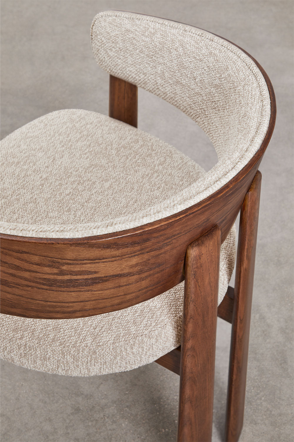 Chair OLENA, bouclé cream sand color