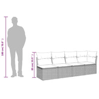 Keturvietė sodo sofa su pagalvėlėmis, smėlio, poliratanas - Namų Idėja