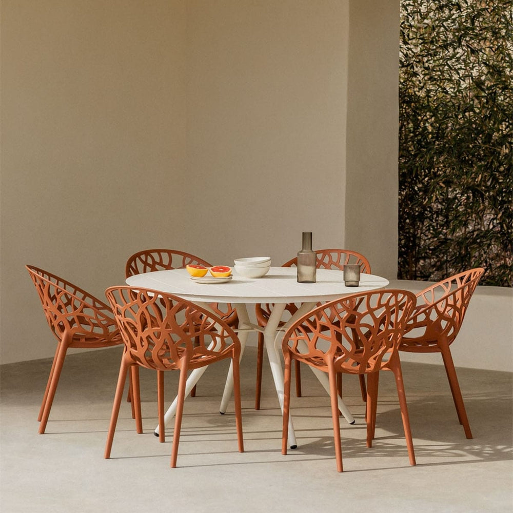 Outdoor set VALERIE, oxide color, 6 chairs
