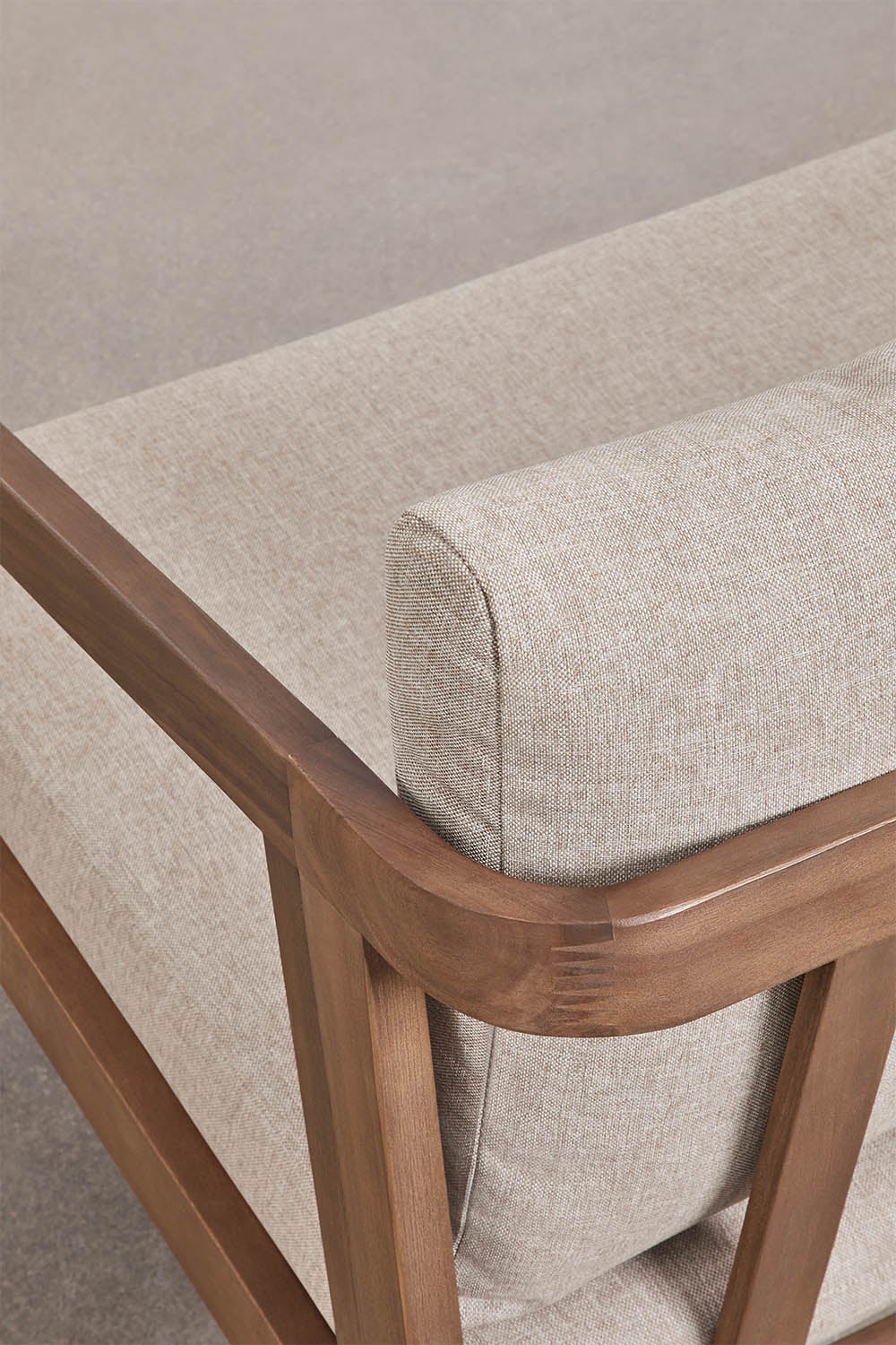 VIRVO three-seater sofa, dark acacia brown