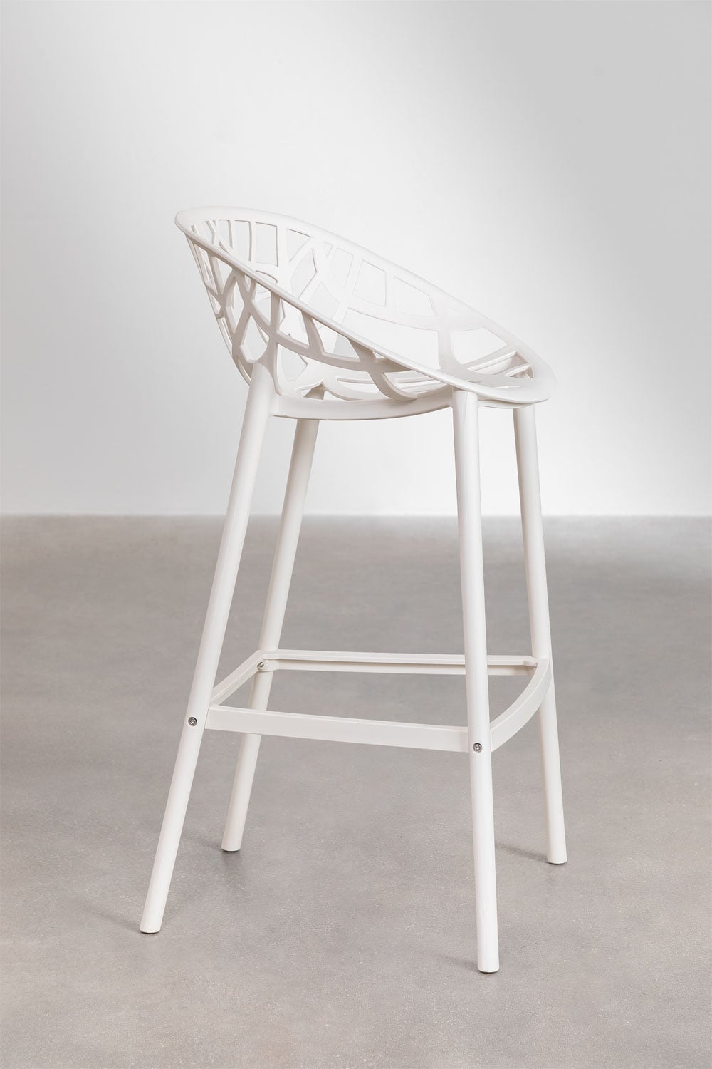 Bar Stool MEKANO, white, 75 cm
