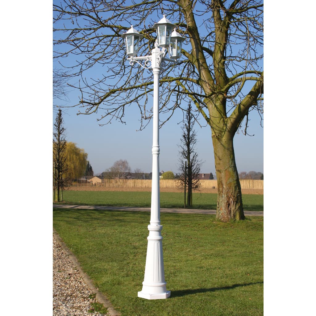 Kingstono Lauko Žibintas, 3 šviestuvų, 215 cm aukščio, Baltas - Namų Idėja