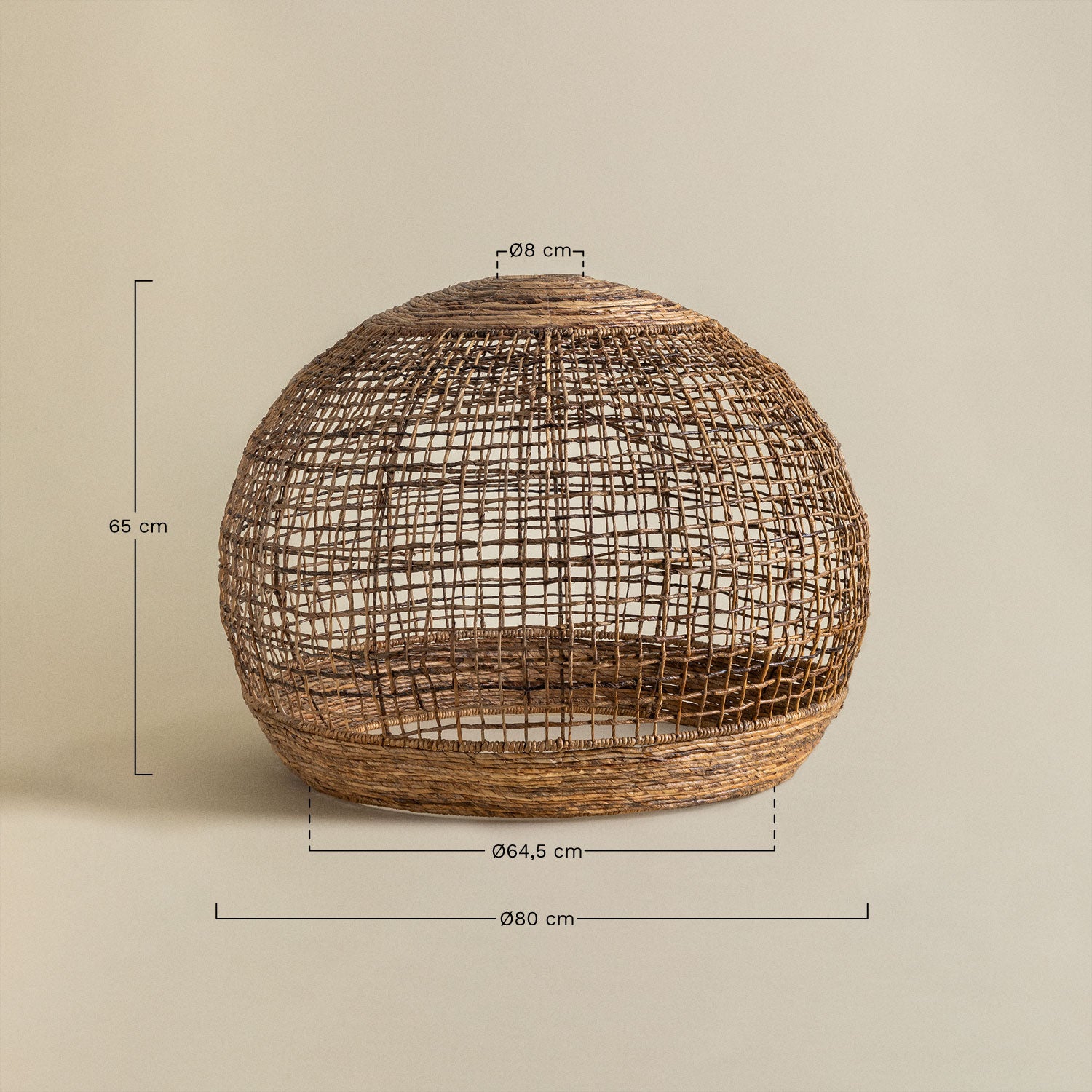 Šviestuvo gaubtas UDENA, Natūralus, Ø80 cm