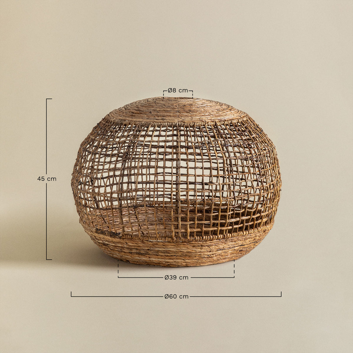 Šviestuvo gaubtas UDENA, Natūralus, Ø60 cm