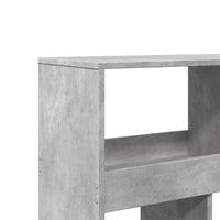 Knygų spinta, betono pilka, 100x33x125,5cm, apdirbta mediena - Namų Idėja