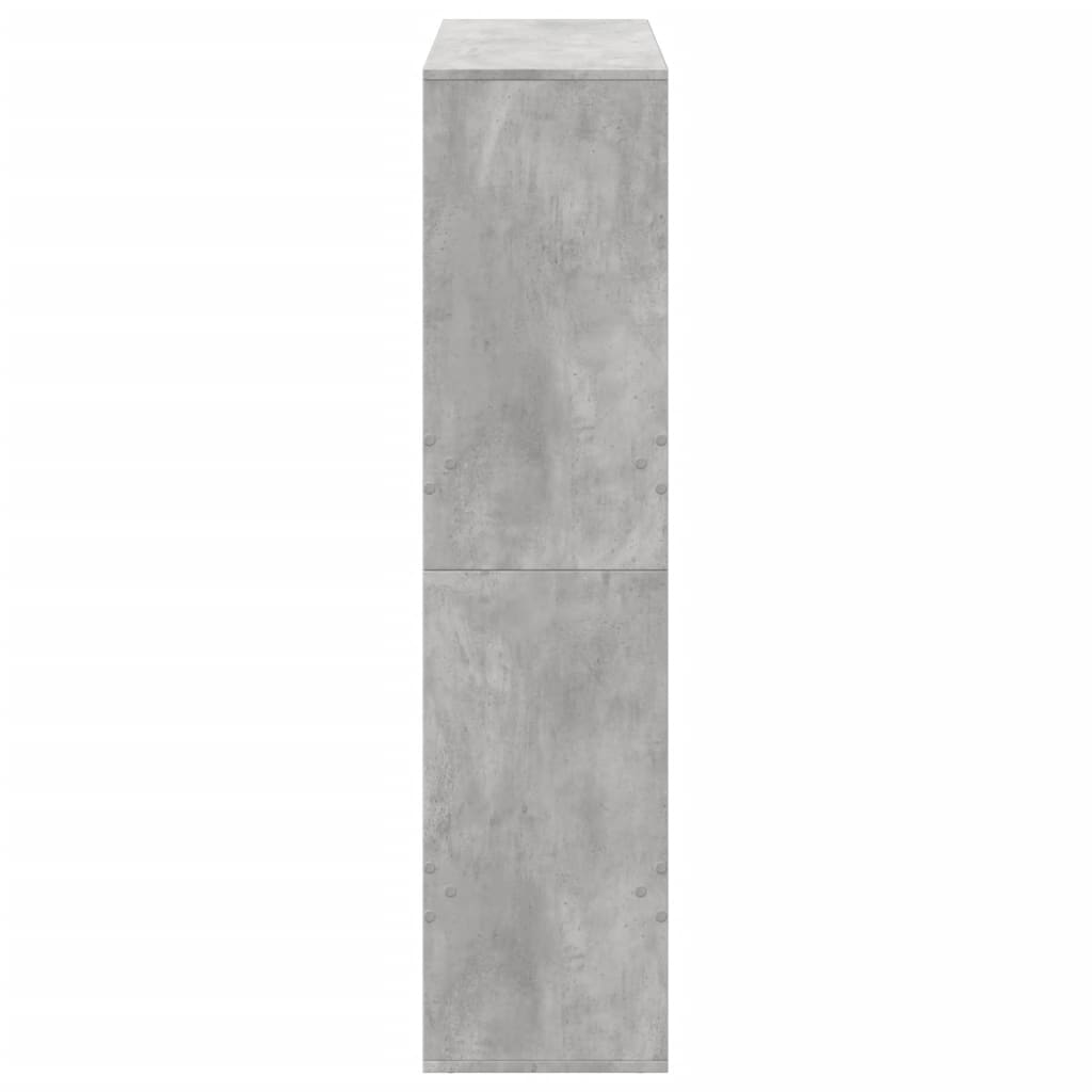 Knygų spinta, betono pilka, 100x33x135cm, apdirbta mediena - Namų Idėja