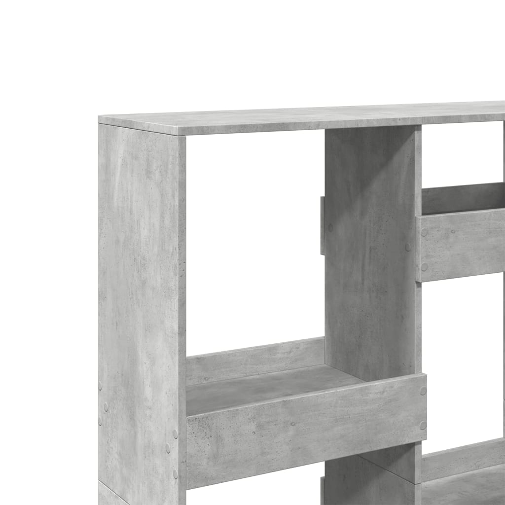 Knygų spinta, betono pilka, 100x33x135cm, apdirbta mediena - Namų Idėja