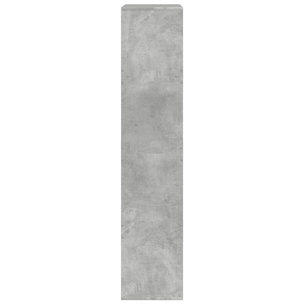Knygų spinta, betono pilka, 100x33x155,5cm, apdirbta mediena - Namų Idėja