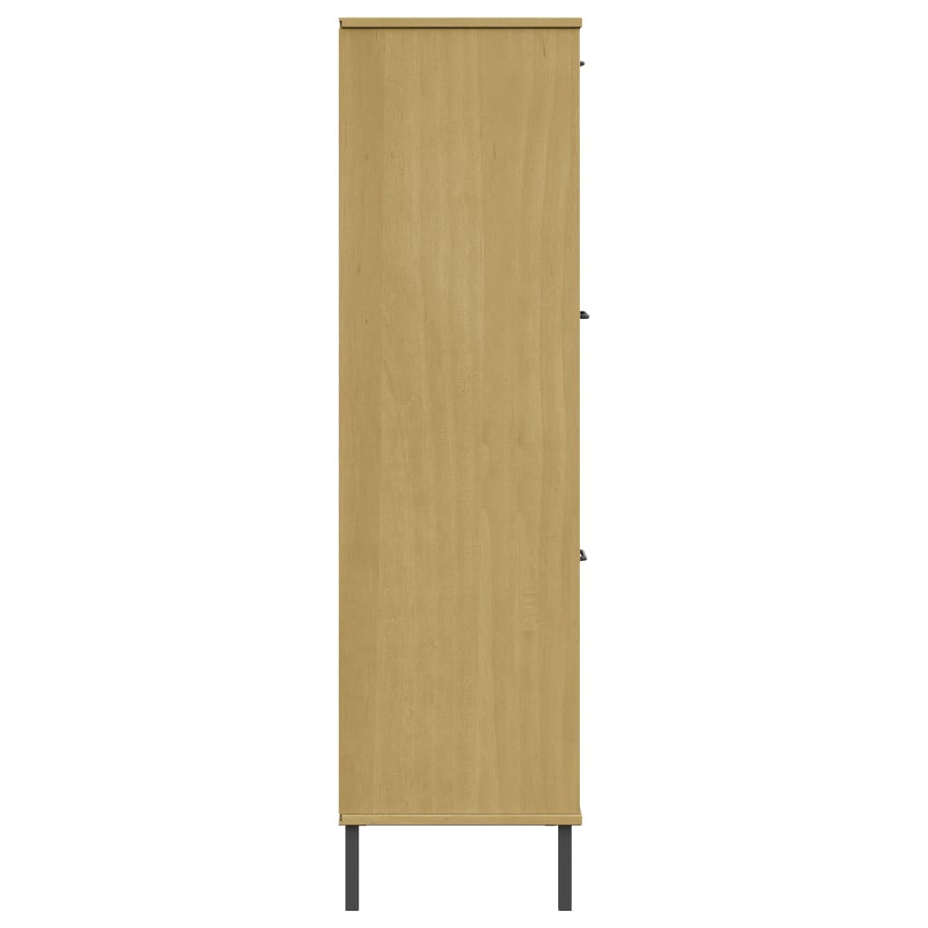 Knygų spinta su kojomis, ruda, 90x35x128,5cm, mediena, OSLO - Namų Idėja