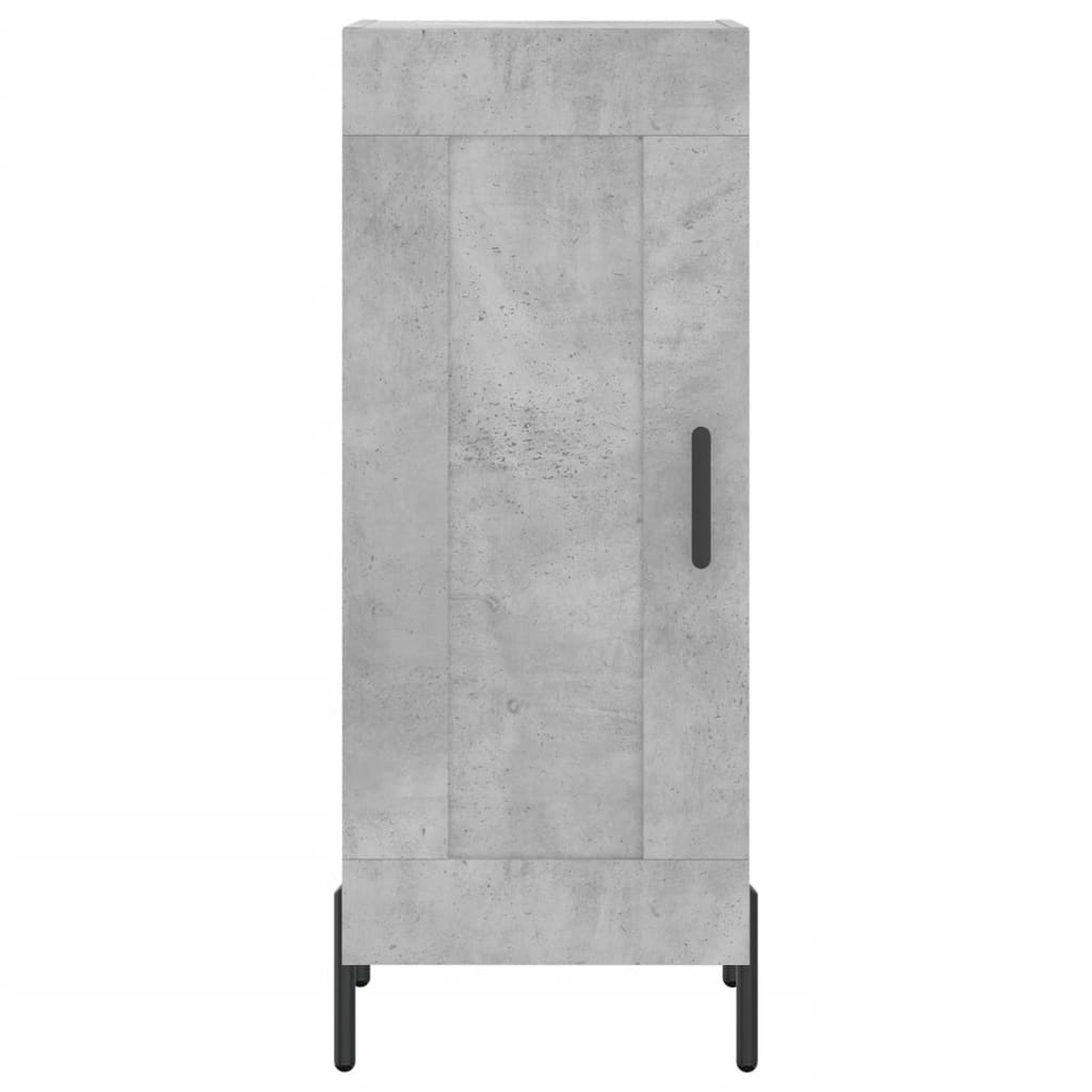 Komoda, betono pilkos spalvos, 34,5x34x180cm, apdirbta mediena - Namų Idėja