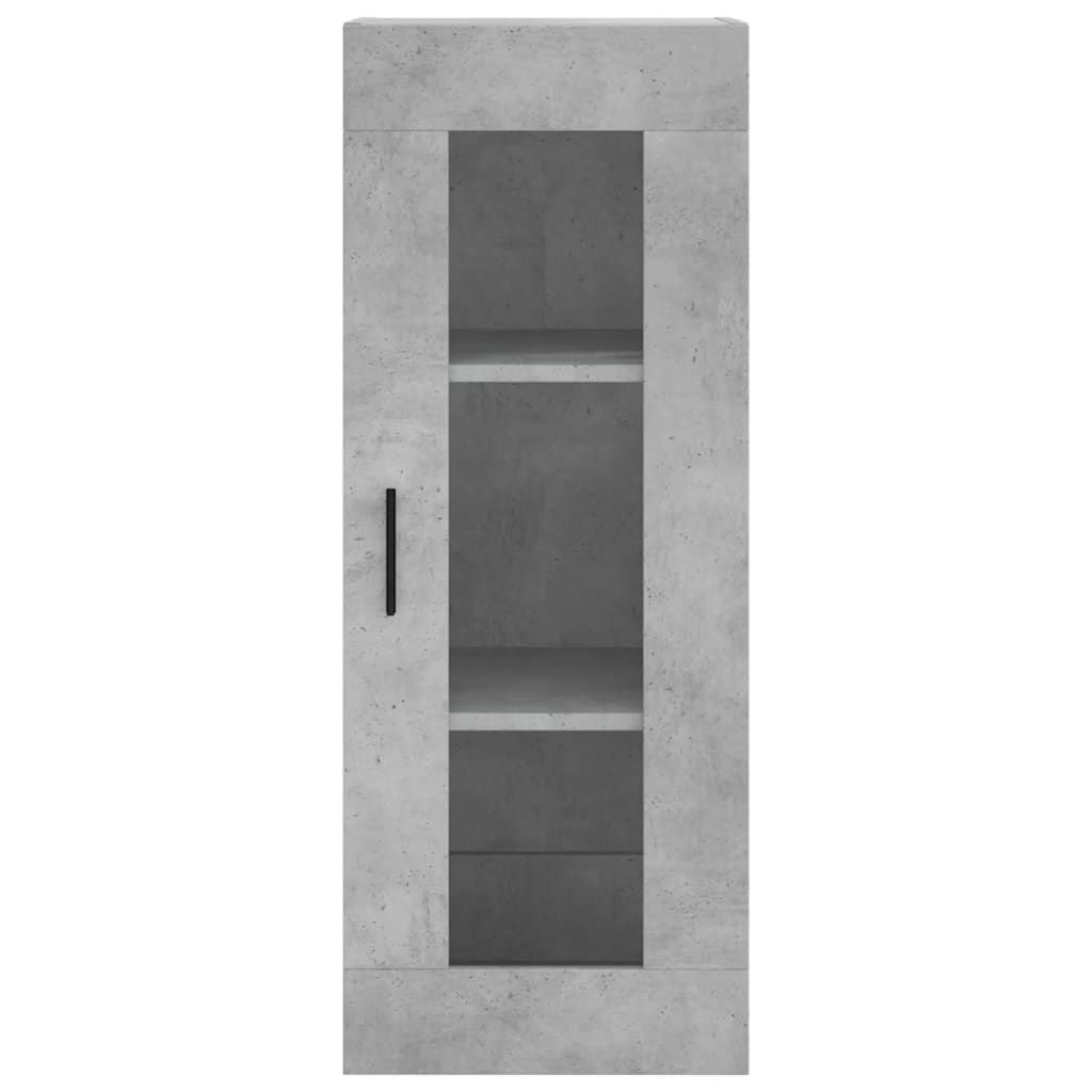 Komoda, betono pilkos spalvos, 34,5x34x180cm, apdirbta mediena - Namų Idėja