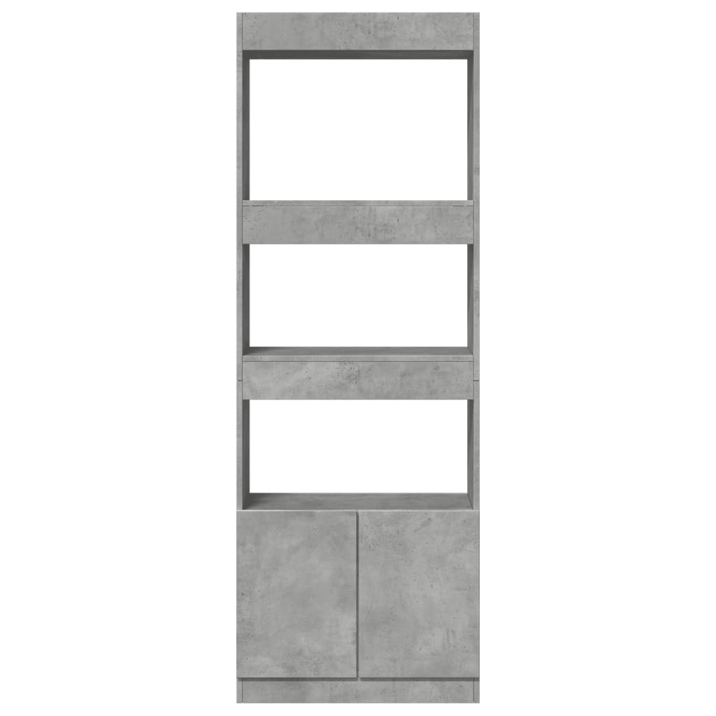 Komoda, betono pilkos spalvos, 63x33x180cm, apdirbta mediena - Namų Idėja