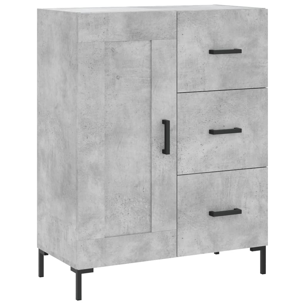 Komoda, betono pilkos spalvos, 69,5x34x180cm, apdirbta mediena - Namų Idėja