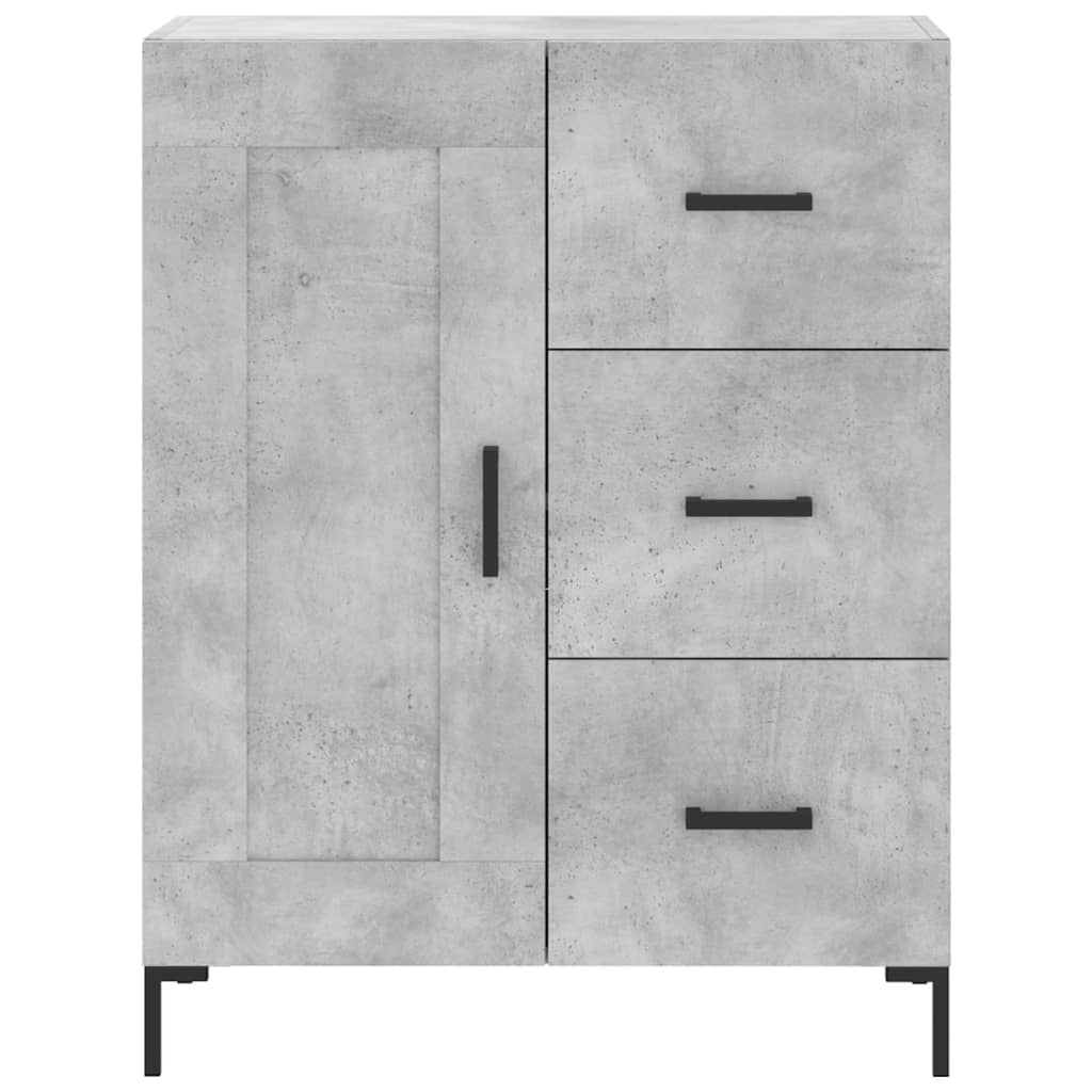Komoda, betono pilkos spalvos, 69,5x34x180cm, apdirbta mediena - Namų Idėja