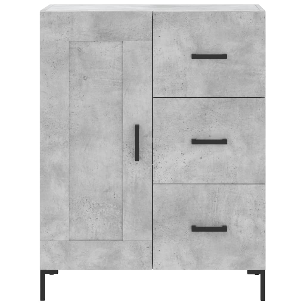 Komoda, betono pilkos spalvos, 69,5x34x180cm, apdirbta mediena - Namų Idėja