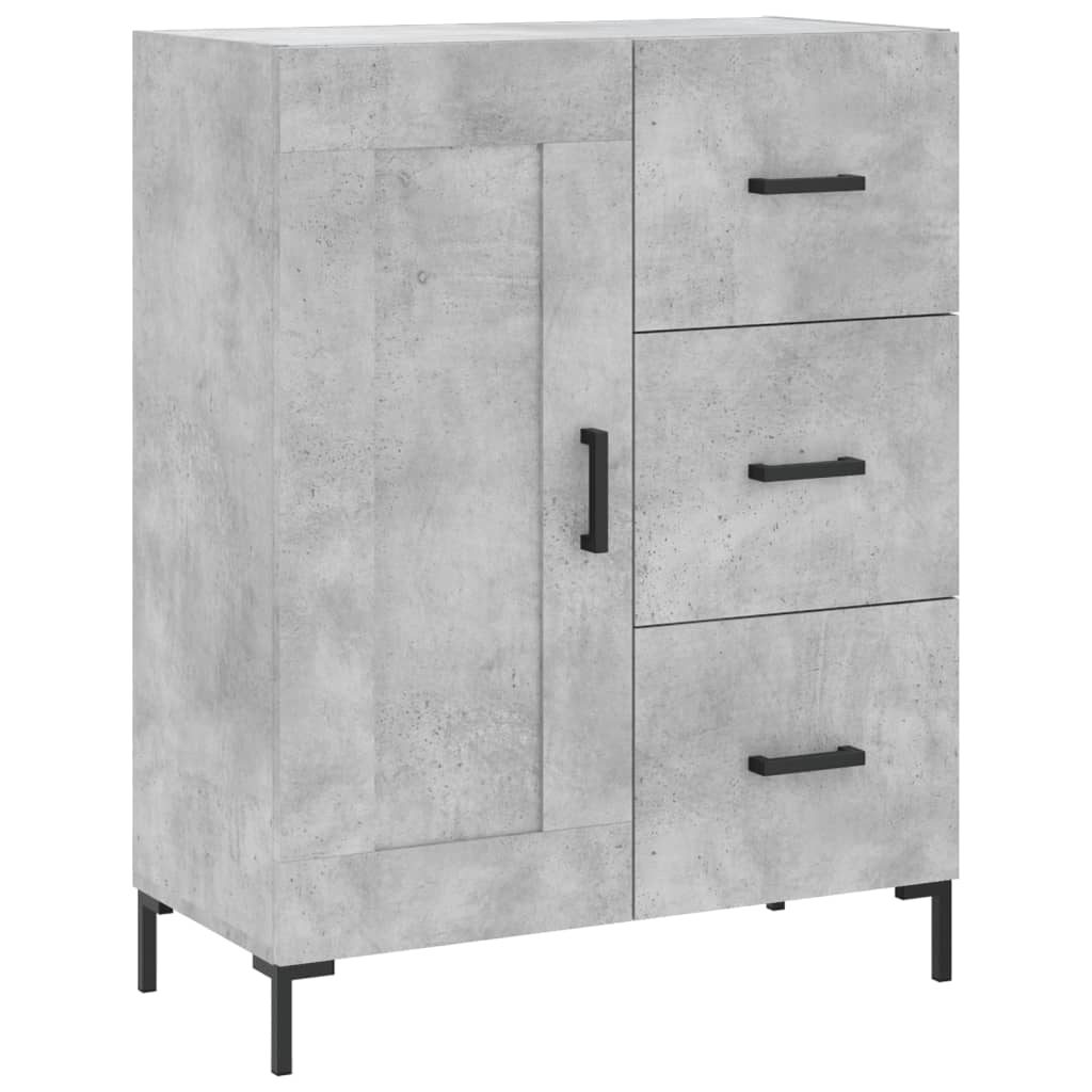 Komoda, betono pilkos spalvos, 69,5x34x180cm, apdirbta mediena - Namų Idėja