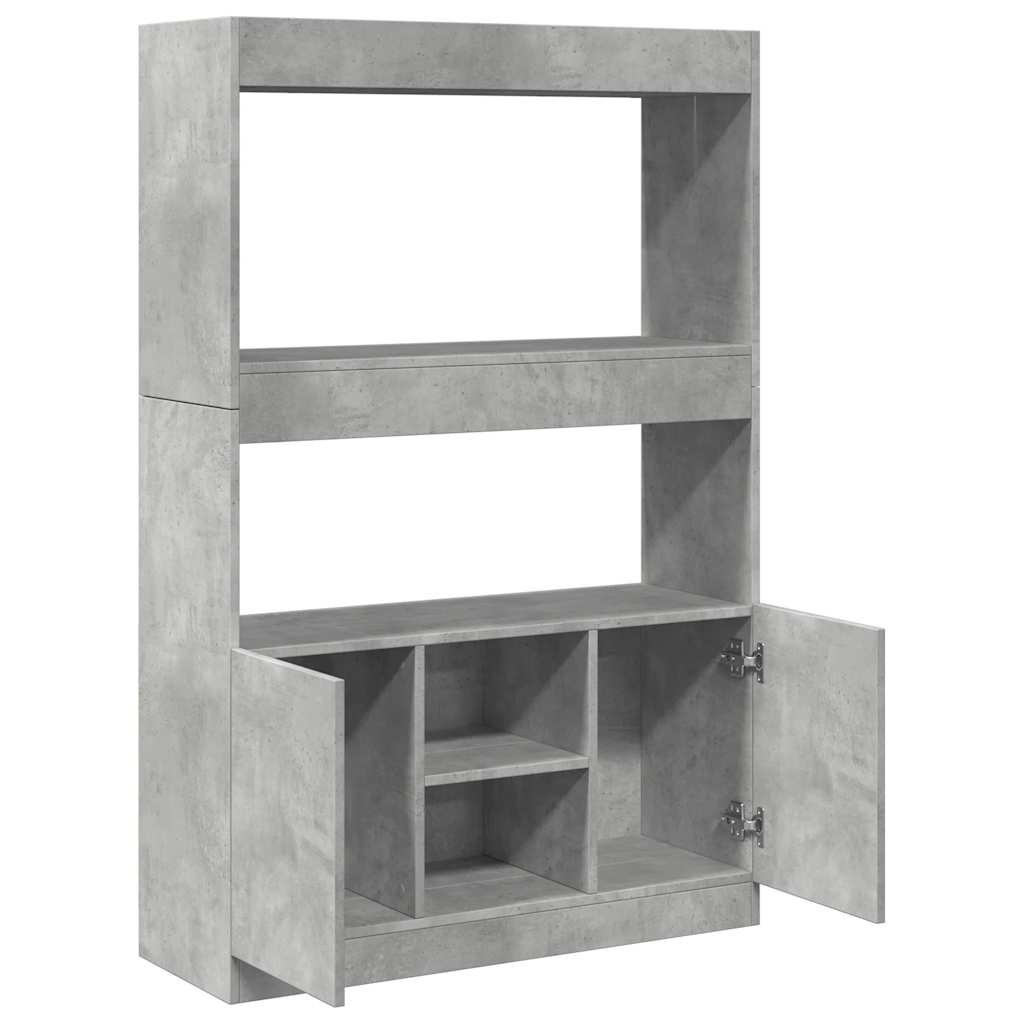 Komoda,  betono pilkos spalvos, 92x33x140cm, apdirbta mediena - Namų Idėja