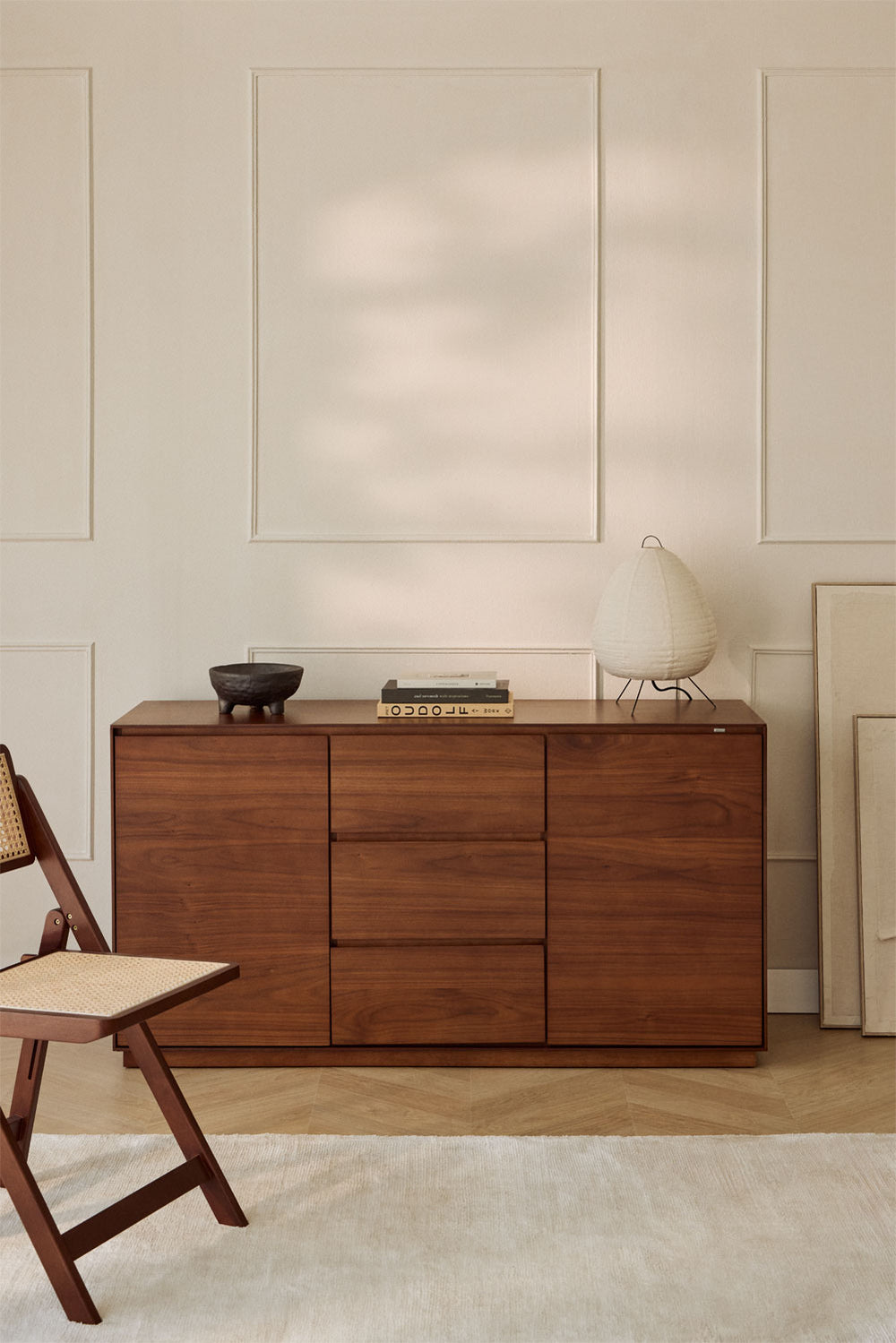 BONKISA chest of drawers, natural veneer