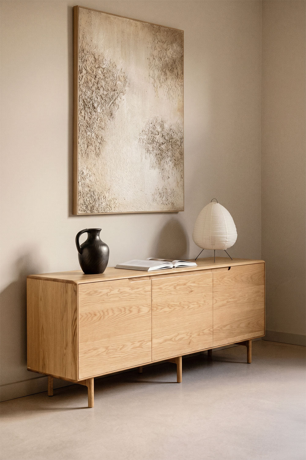 Komoda-bufetas FENUORA 180x45 cm, medžio lukštas