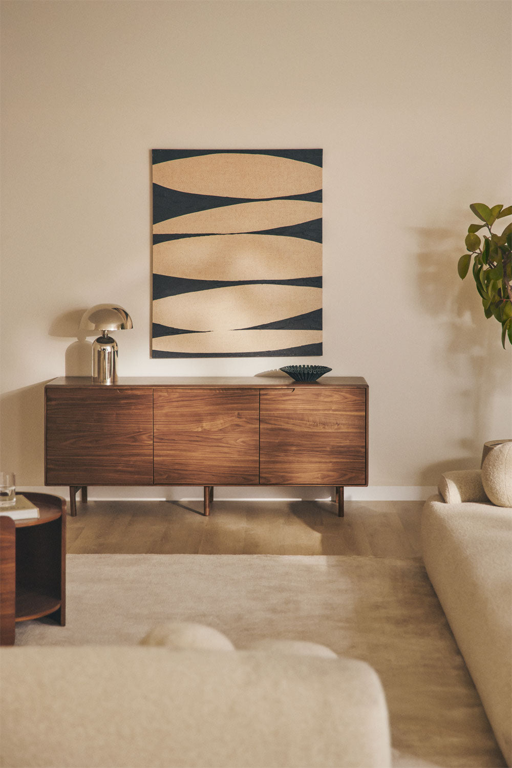 Komoda-bufetas FENUORA 180x45 cm, medžio lukštas