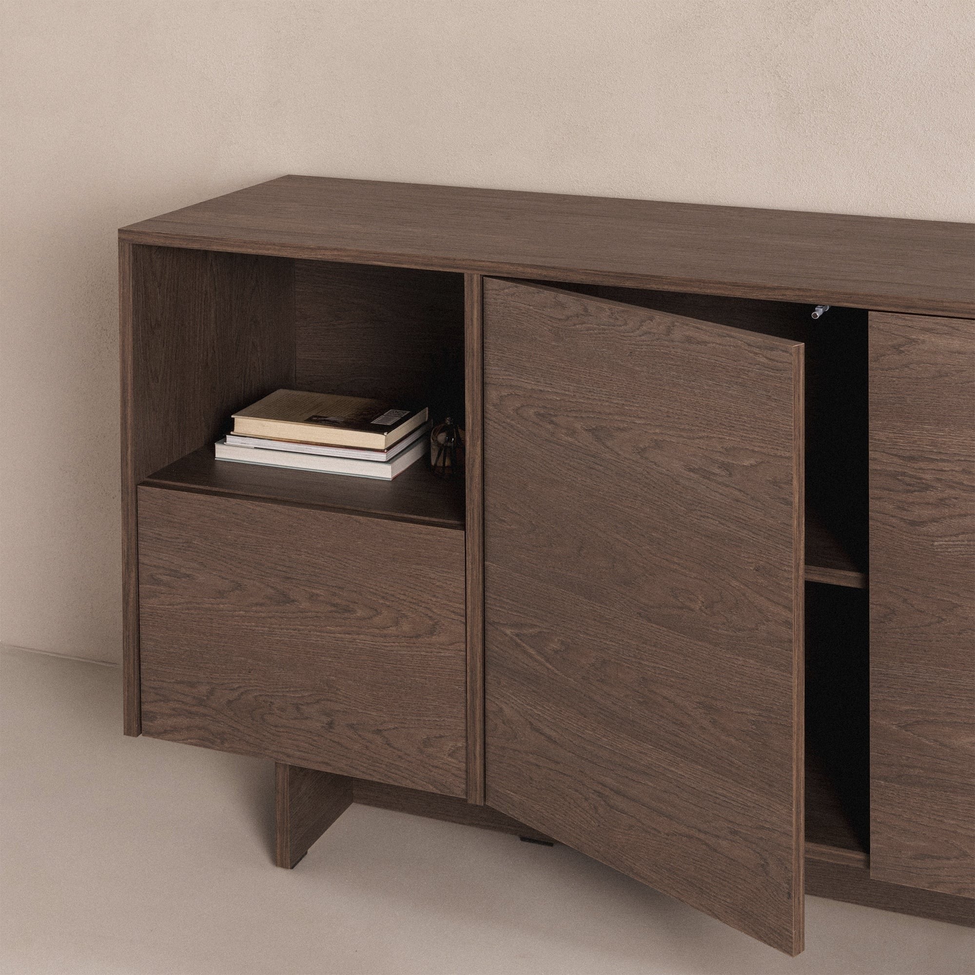 Chest of drawers GOLFE, four doors, Baltic storm oak