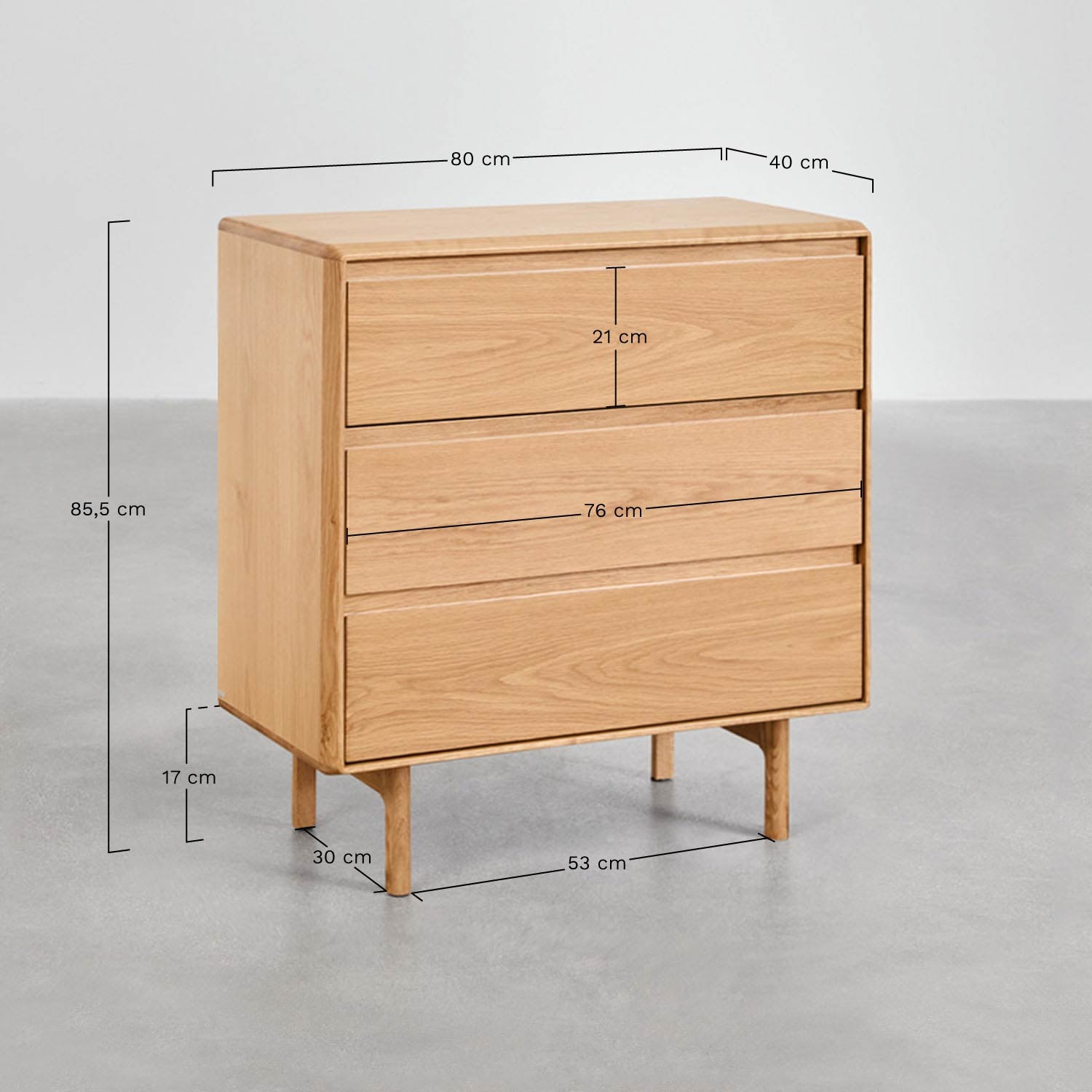 Chest of drawers FENUORA, dark walnut