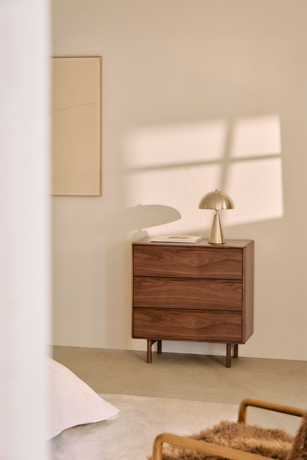 Chest of drawers FENUORA, dark walnut