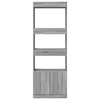 Komoda, pilkos ąžuolo spalvos, 63x33x180cm, apdirbta mediena - Namų Idėja