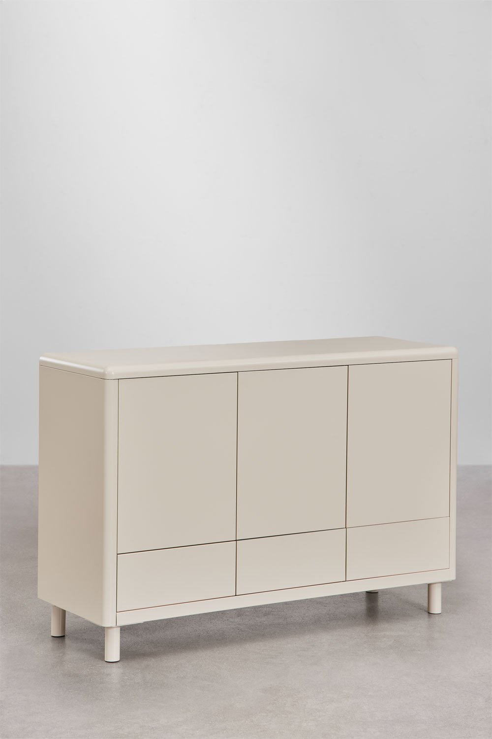 Komoda MIGARO, 120 cm, plieninė, 3 durys