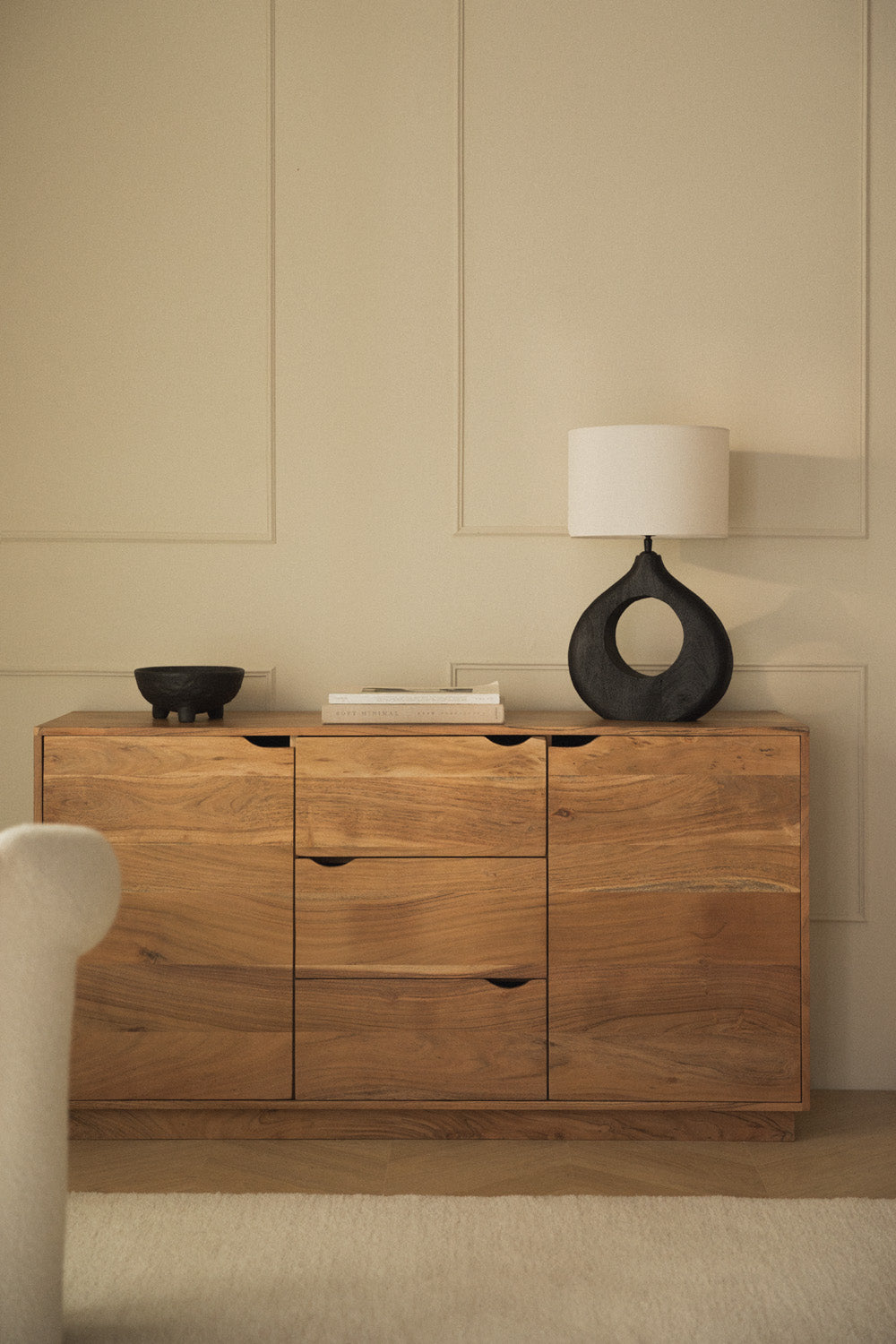 TIRVETU chest of drawers, acacia wood