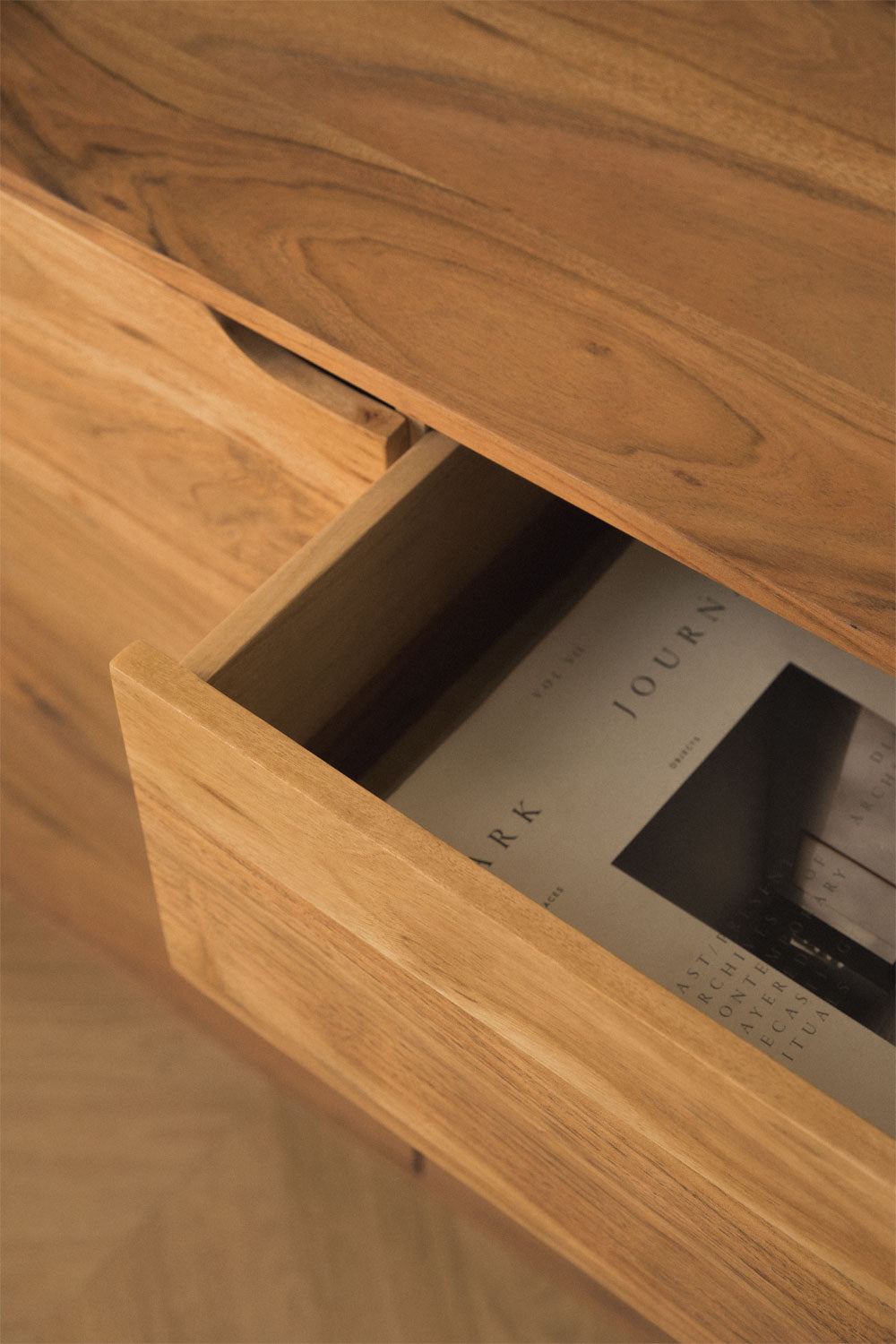 TIRVETU chest of drawers, acacia wood