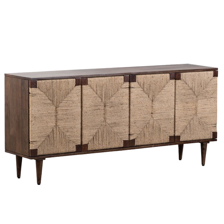 Komoda EVUTI su jutės durimis