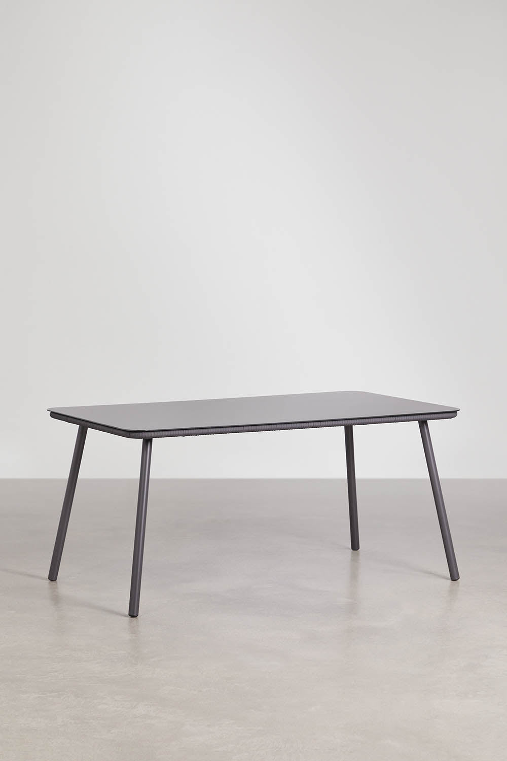 Komplektas AGNES Classic, 160x90 cm, 6 kėdės, grafito pilka
