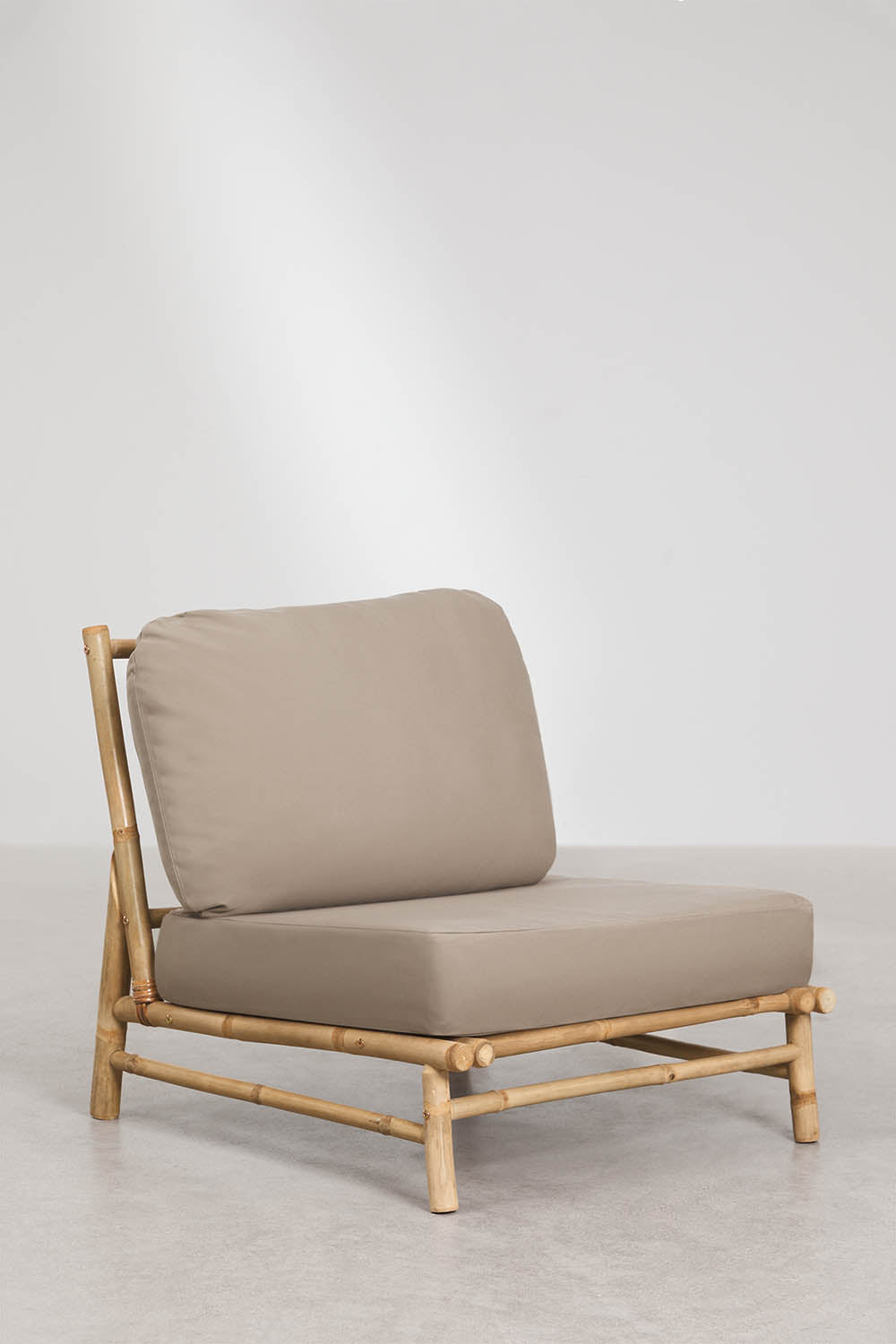 BAMBUS set, sofa and side table, mocha brown