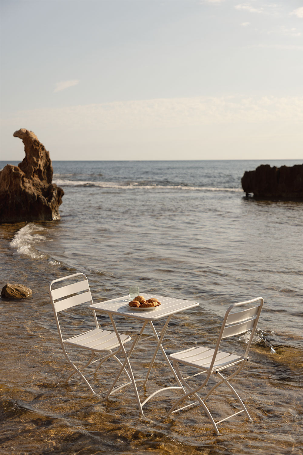 COLORO set, table and 2 chairs, mustard yellow