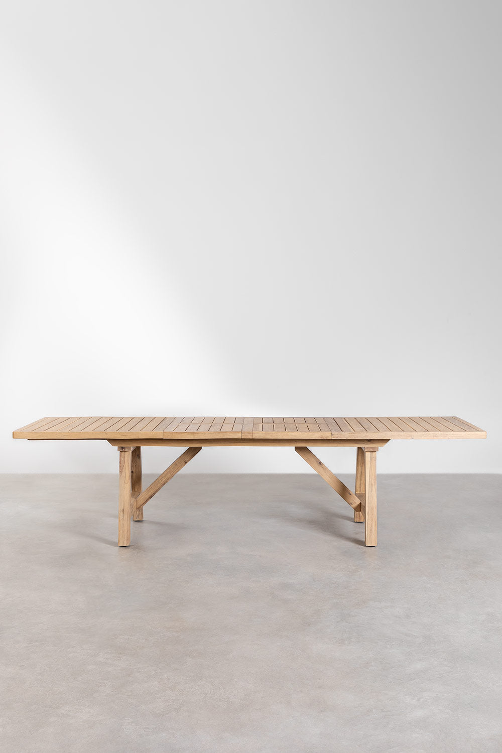 Komplektas DEXTER, ištraukiamas stalas ir 12 kėdžių, rustykalus rudas (2 var.)