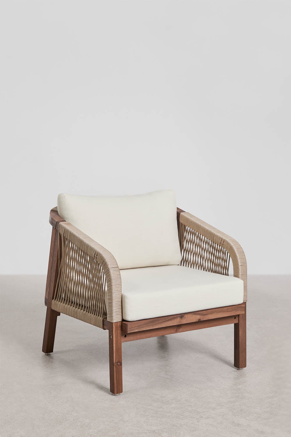 Komplektas DEXTER, sofa, 2 foteliai ir staliukas, balta (1 var.)