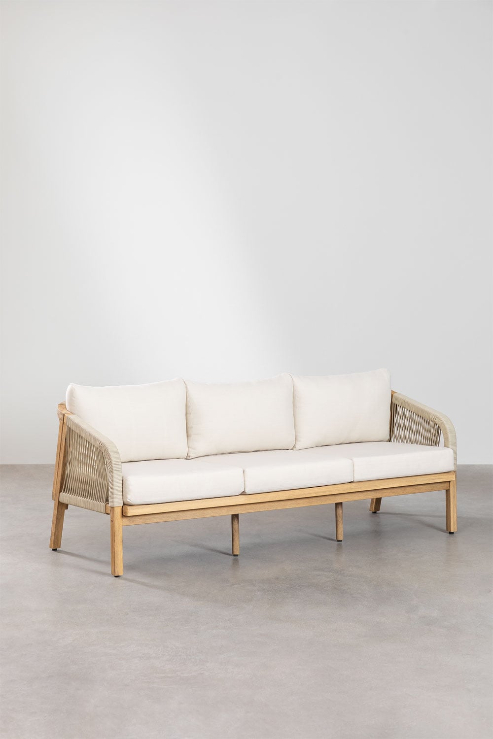 Komplektas DEXTER, sofa, 2 foteliai ir staliukas, balta (2 var.)
