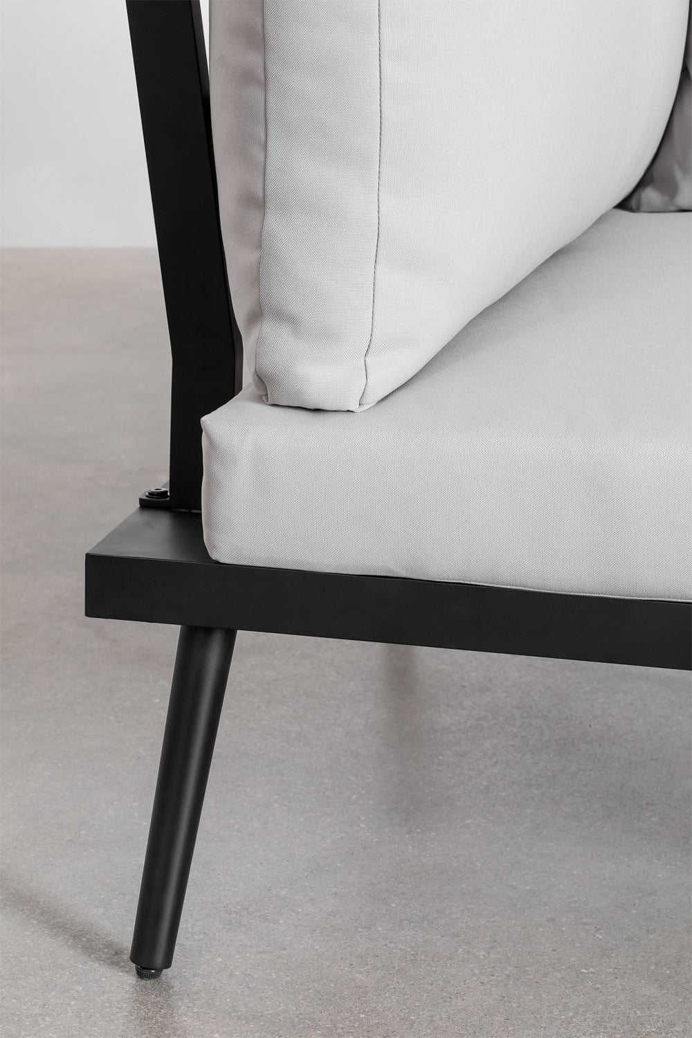 Komplektas KAMPINO, kampinė sofa, juoda
