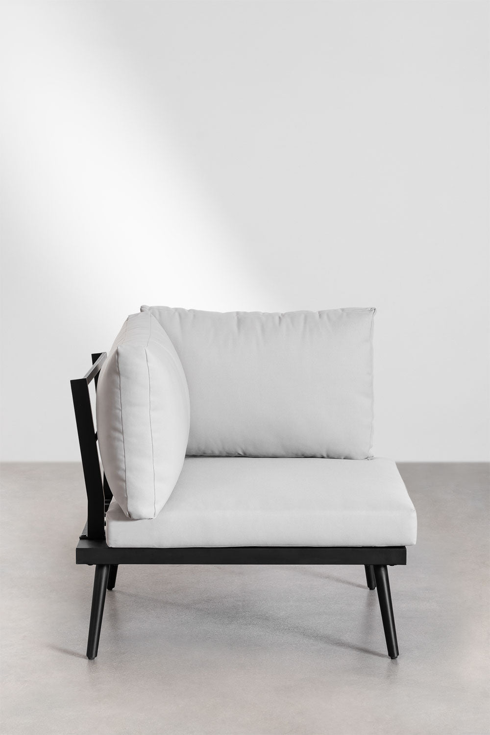 Komplektas KAMPINO, kampinė sofa, juoda