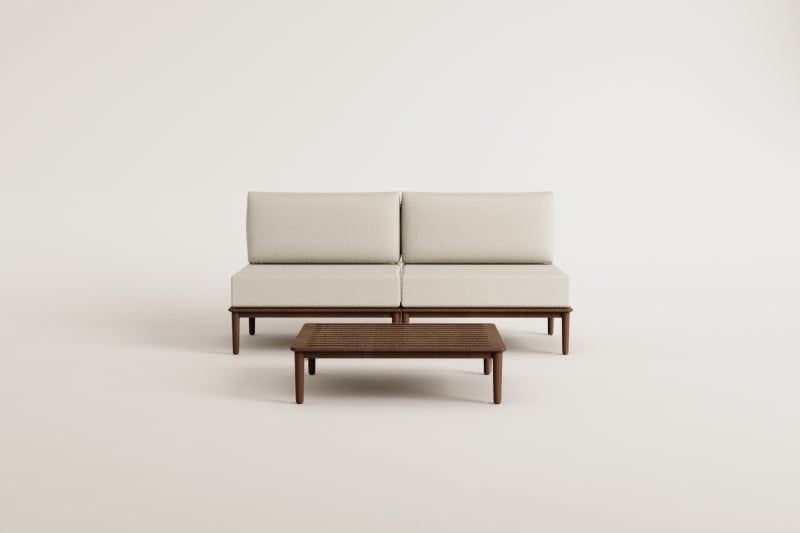 Komplektas MODENA, 2 dalių sofa ir staliukas