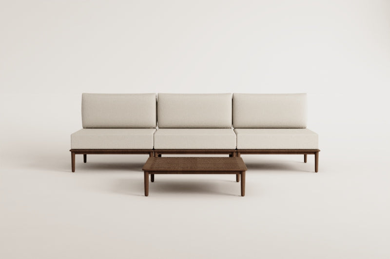 Komplektas MODENA, 3 dalių sofa ir staliukas