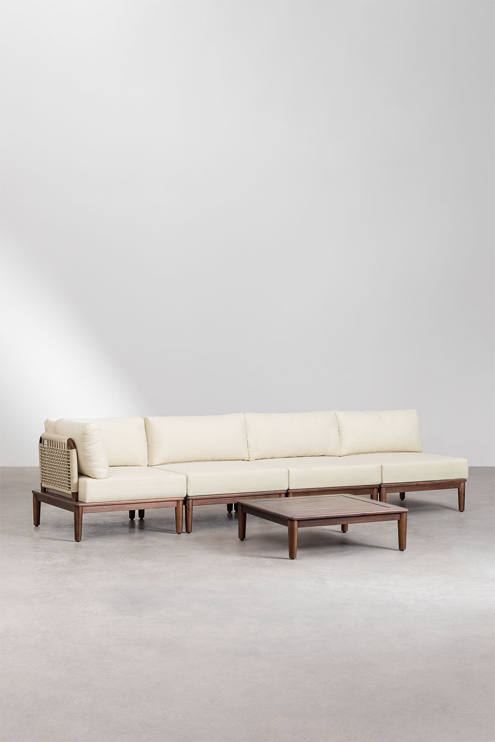 Komplektas MODENA, kampinė sofa ir staliukas