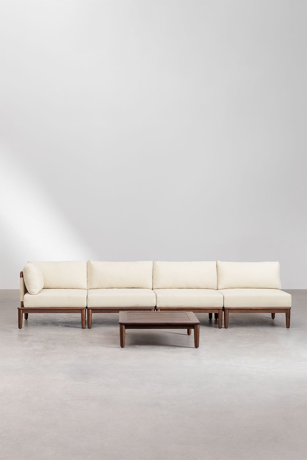 Komplektas MODENA, kampinė sofa ir staliukas