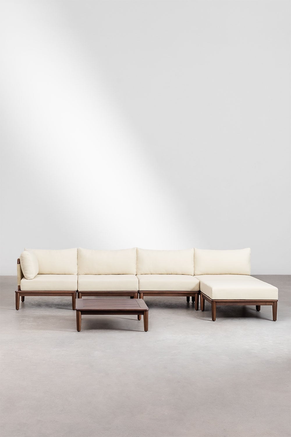 MODENA set, corner sofa, pouffe, and table